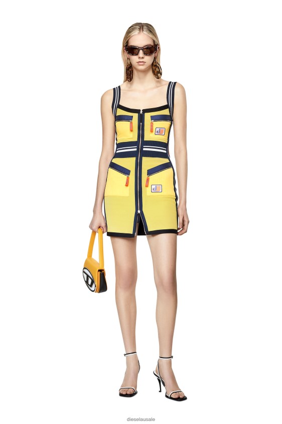 Diesel d-mesher Apparel Black/Yellow Women 2XT44N794
