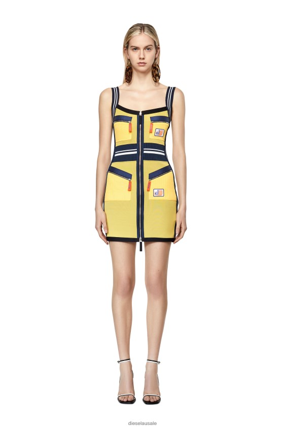 Diesel d-mesher Apparel Black/Yellow Women 2XT44N794