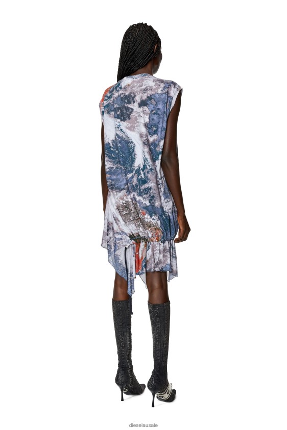 Diesel d-rolletty-nw-l1 Apparel Blue/White Women 2XT44N803