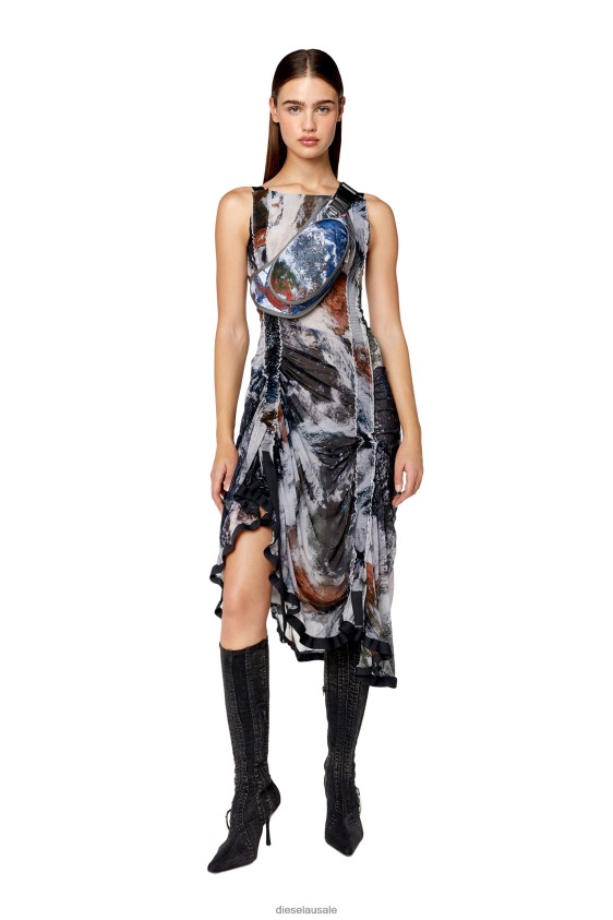 Diesel d-tyler Apparel Black/White Women 2XT44N802