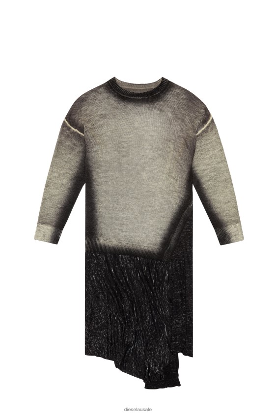 Diesel m-kimolos Apparel Grey/Black Women 2XT44N818