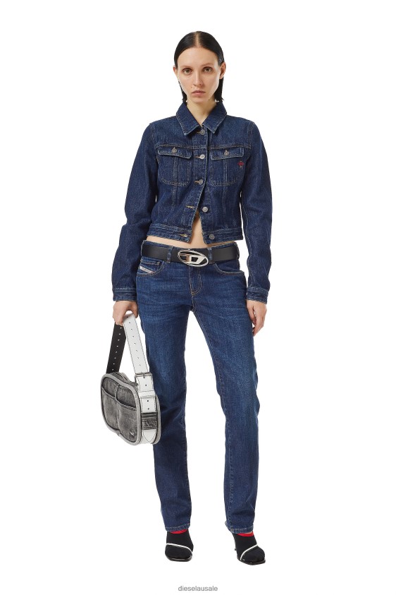 Diesel de-slimmy trucker jacket Apparel Dark Blue Women 2XT44N769