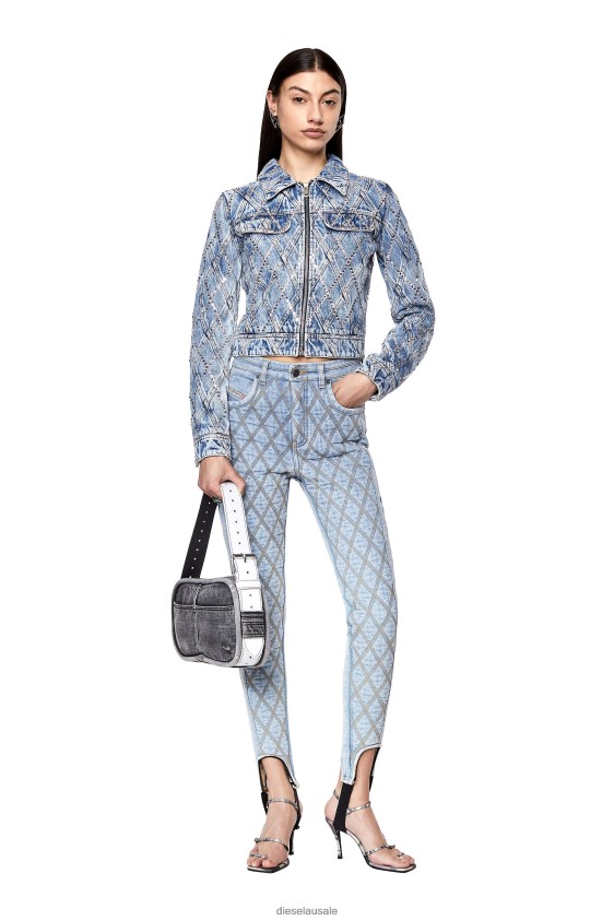 Diesel de-slimmy-zip-fs Apparel Light Blue Women 2XT44N750