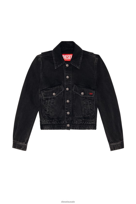 Diesel de-tracy bomber jacket Apparel Black/Dark grey Women 2XT44N778