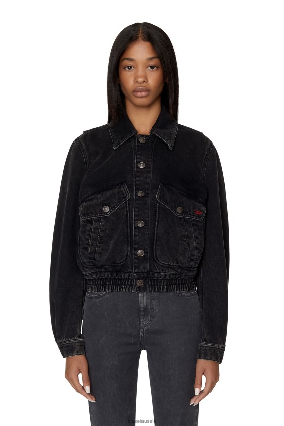 Diesel de-tracy bomber jacket Apparel Black/Dark grey Women 2XT44N778