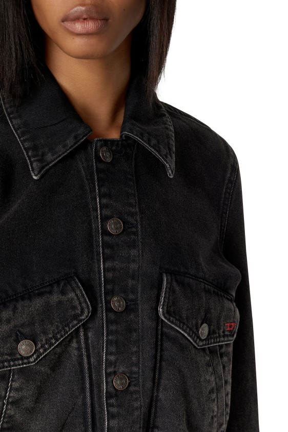 Diesel de-tracy bomber jacket Apparel Black/Dark grey Women 2XT44N778