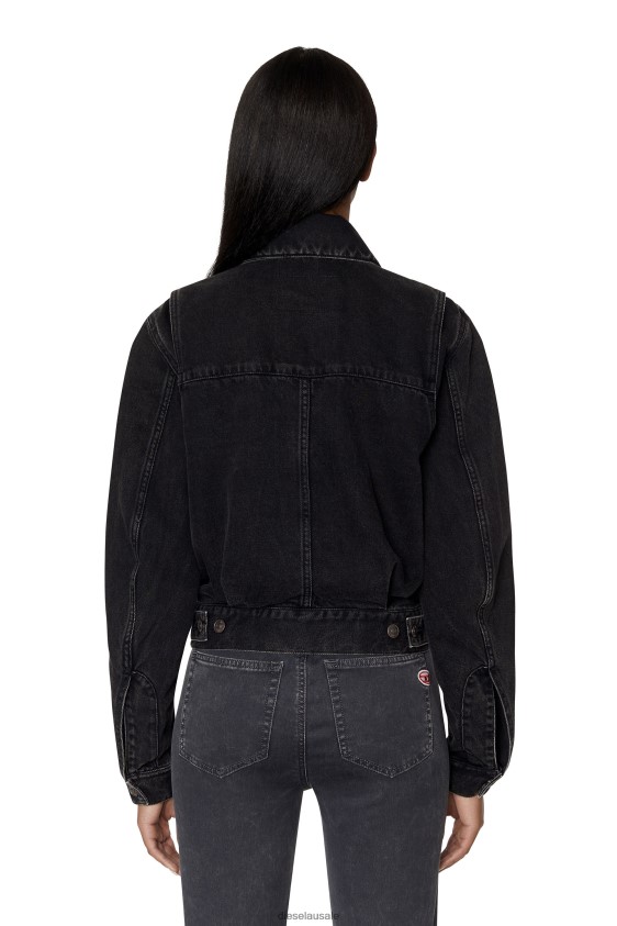Diesel de-tracy bomber jacket Apparel Black/Dark grey Women 2XT44N778