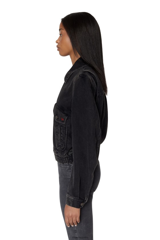 Diesel de-tracy bomber jacket Apparel Black/Dark grey Women 2XT44N778