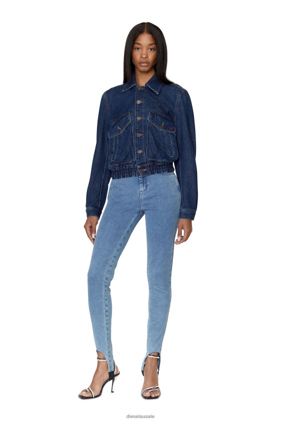 Diesel de-tracy bomber jacket Apparel Dark Blue Women 2XT44N771