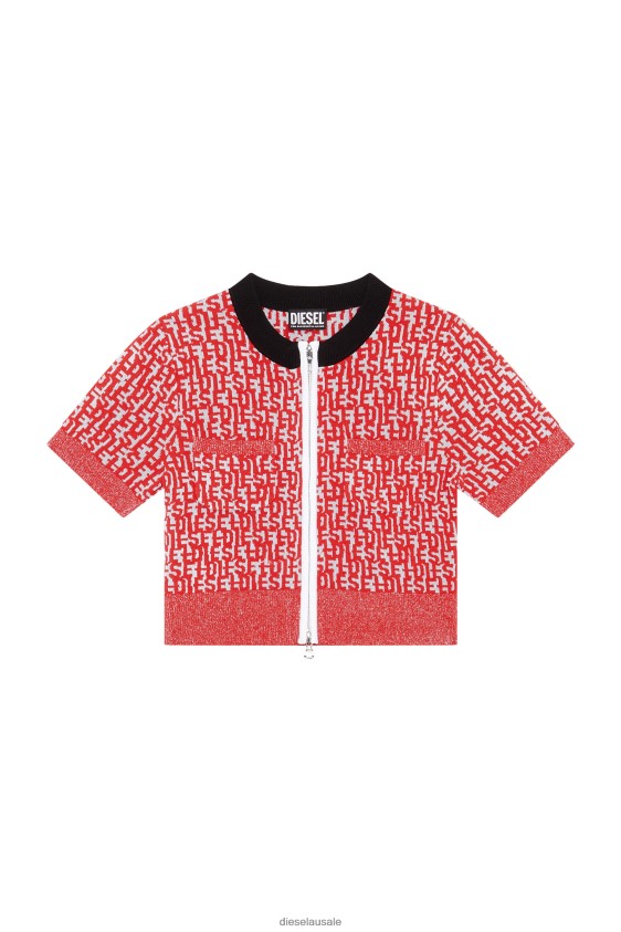 Diesel m-athilde Apparel Grey/Red Women 2XT44N887