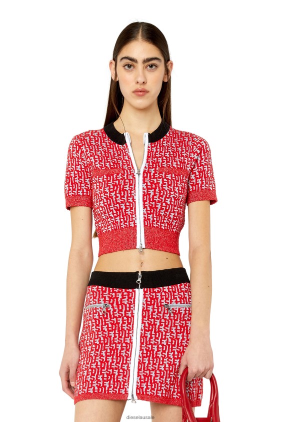 Diesel m-athilde Apparel Grey/Red Women 2XT44N887