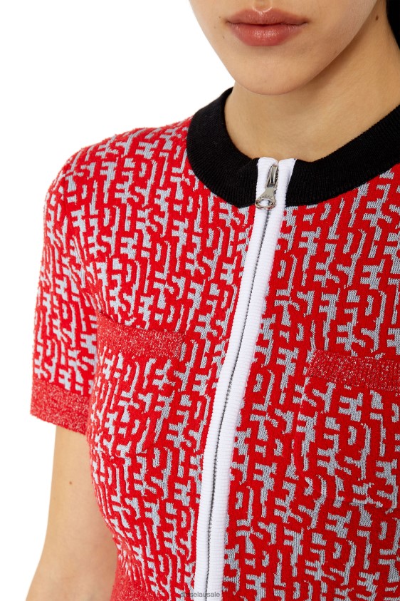 Diesel m-athilde Apparel Grey/Red Women 2XT44N887