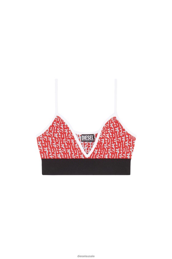 Diesel m-athilde-top Apparel Black/Red Women 2XT44N879