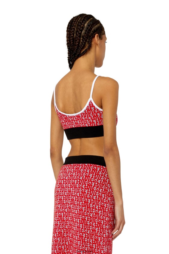 Diesel m-athilde-top Apparel Black/Red Women 2XT44N879