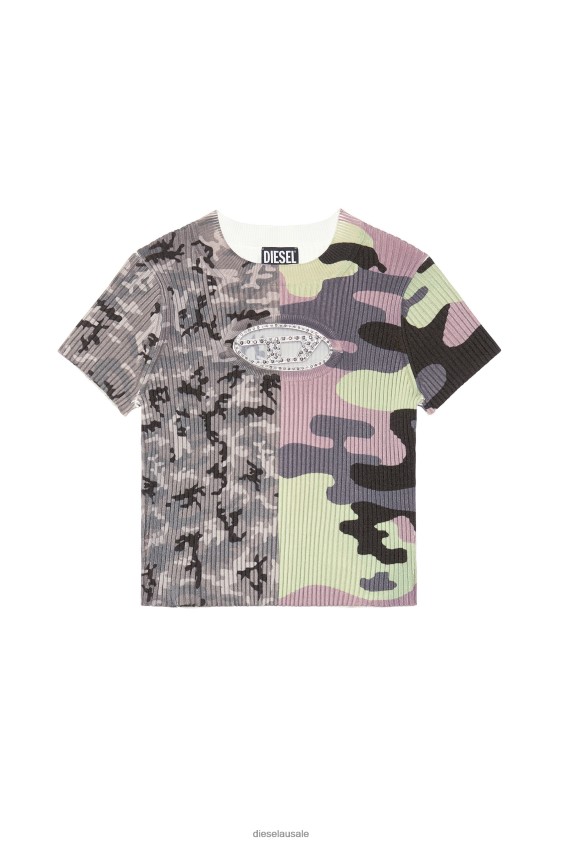 Diesel m-hampton Apparel Green/Grey Women 2XT44N858