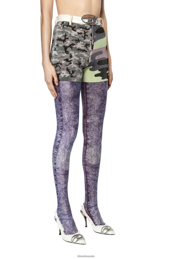 Diesel m-lancaster Apparel Grey/Green Women 2XT44N971