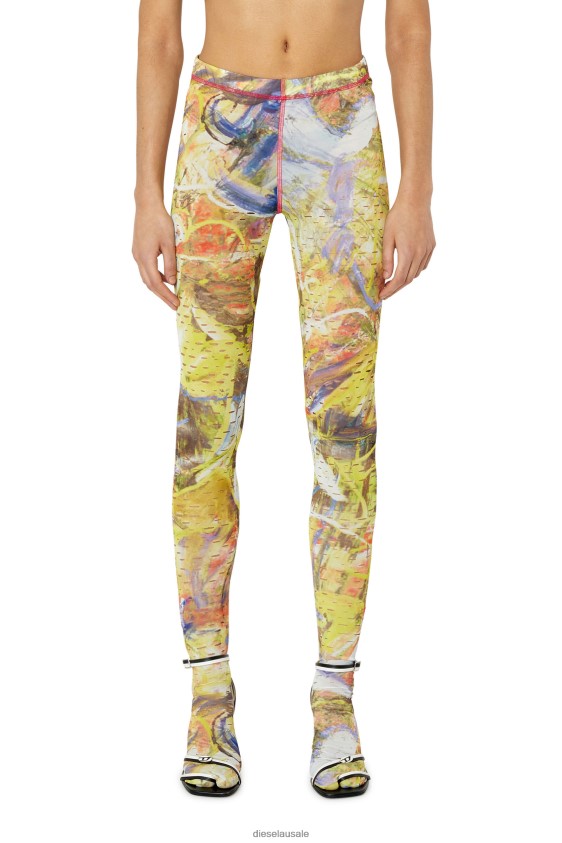 Diesel p-koll-g1 Apparel White/Yellow Women 2XT44N1008