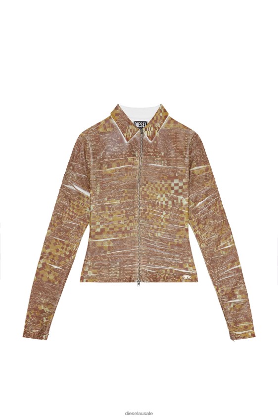 Diesel c-adonis Apparel Brown/White Women 2XT44N966