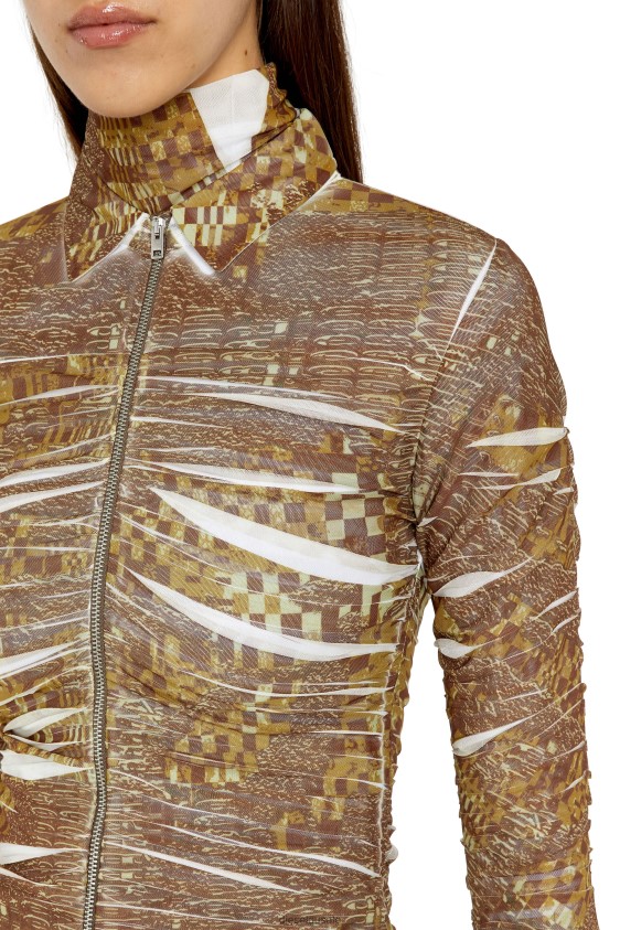 Diesel c-adonis Apparel Brown/White Women 2XT44N966