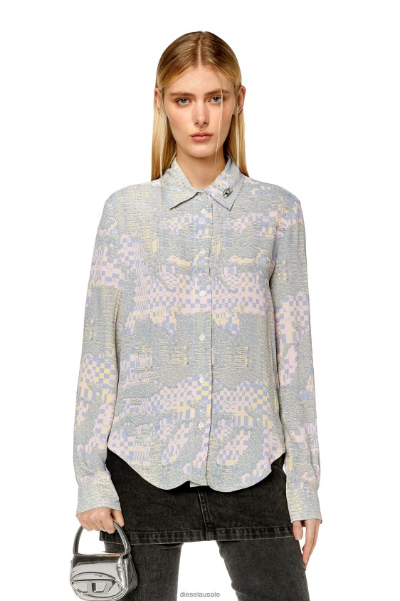 Diesel c-gisey-aop Apparel Pink/Green Women 2XT44N967