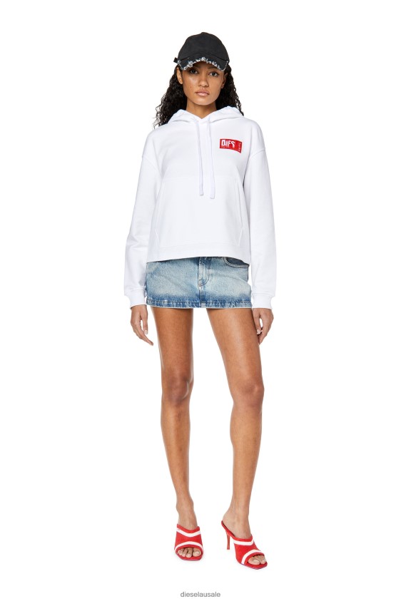 Diesel f-jaralabel-hood Apparel White Women 2XT44N894