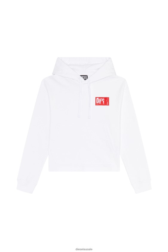 Diesel f-jaralabel-hood Apparel White Women 2XT44N894