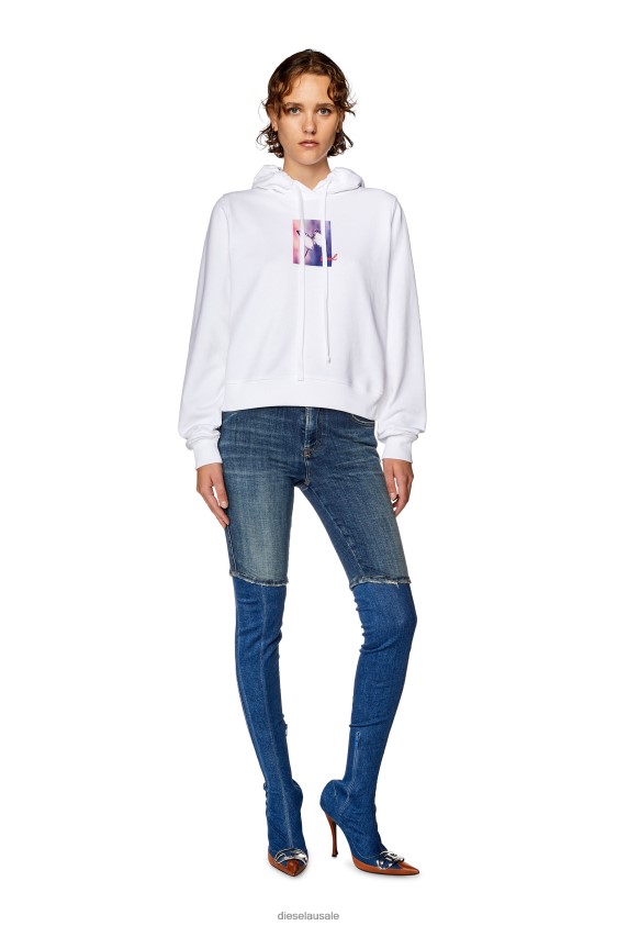 Diesel f-reggy-hood-l6 Apparel White Women 2XT44N891