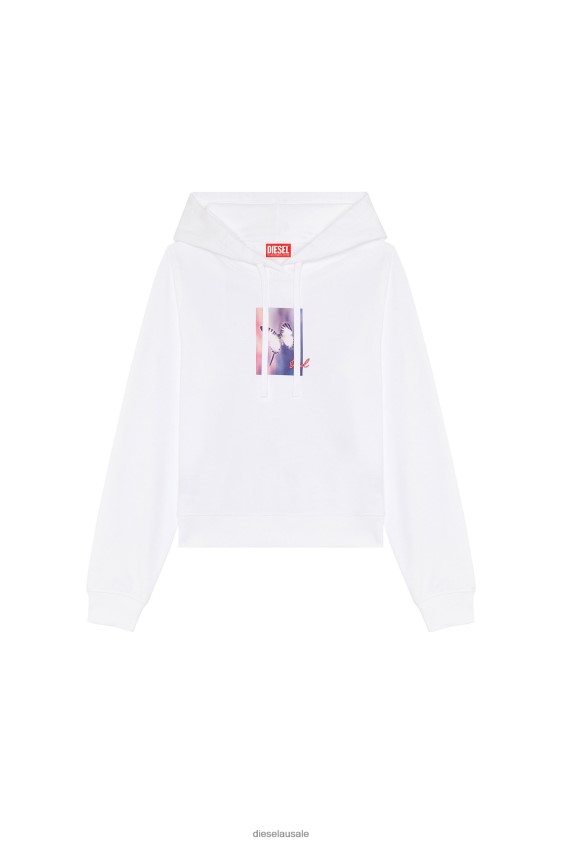 Diesel f-reggy-hood-l6 Apparel White Women 2XT44N891