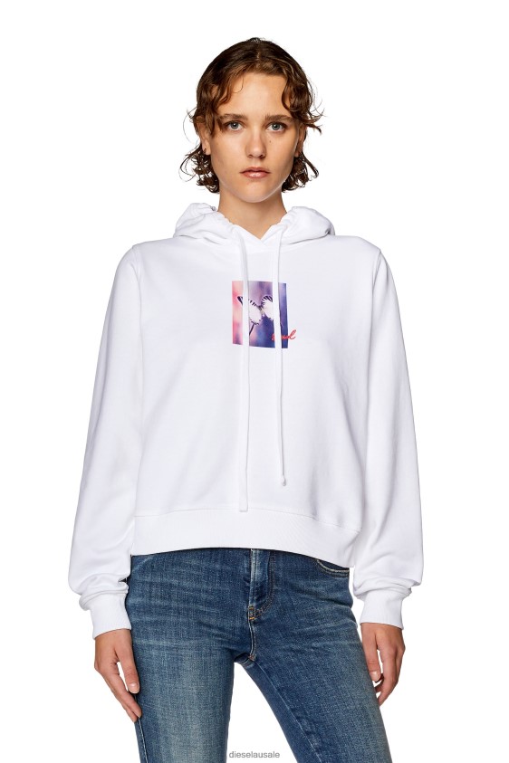 Diesel f-reggy-hood-l6 Apparel White Women 2XT44N891