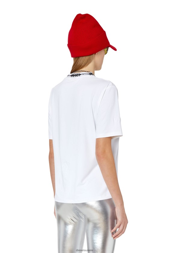 Diesel awtee-piper-a-wt38 Apparel White Women 2XT44N925