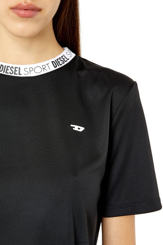 Diesel awtee-piper-ht38 Apparel Black Women 2XT44N953