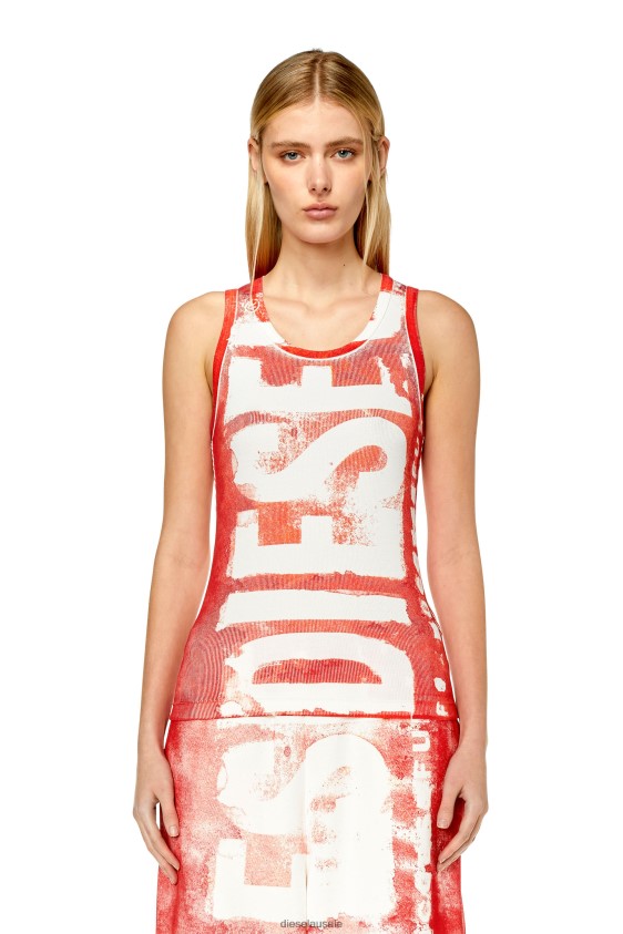 Diesel t-anky-g1 Apparel Red Women 2XT44N932