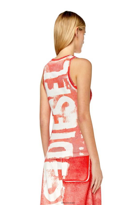 Diesel t-anky-g1 Apparel Red Women 2XT44N932