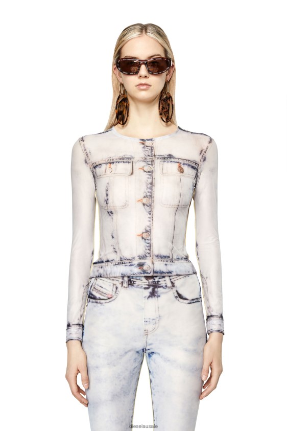 Diesel t-clau-d2 Apparel White Women 2XT44N913