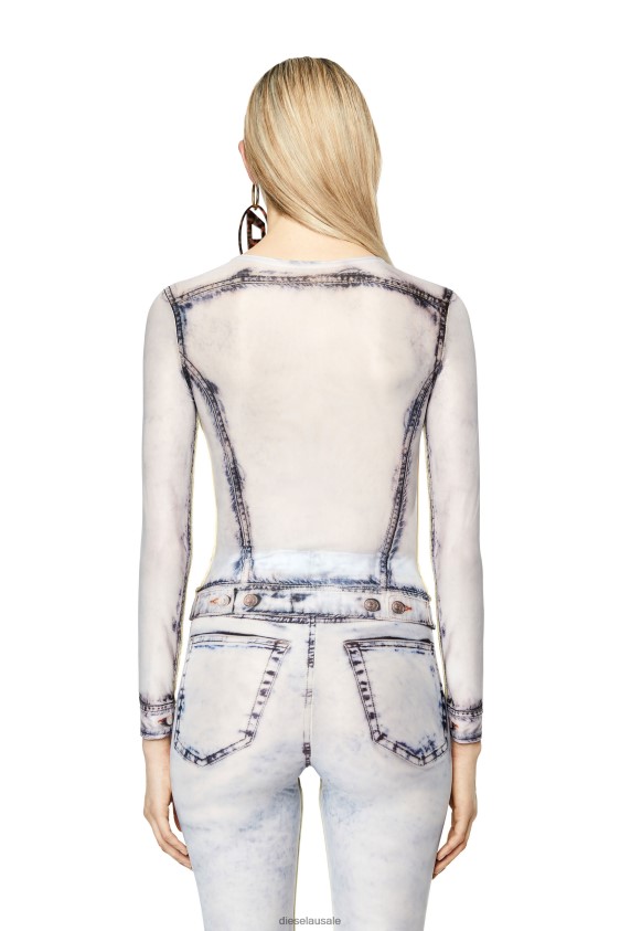 Diesel t-clau-d2 Apparel White Women 2XT44N913