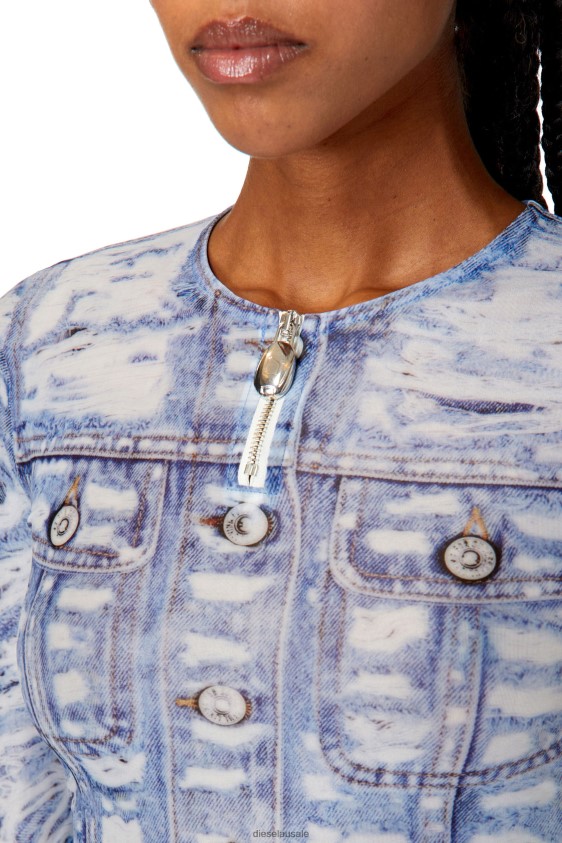 Diesel t-clauzi-h2 Apparel Blue/White Women 2XT44N955
