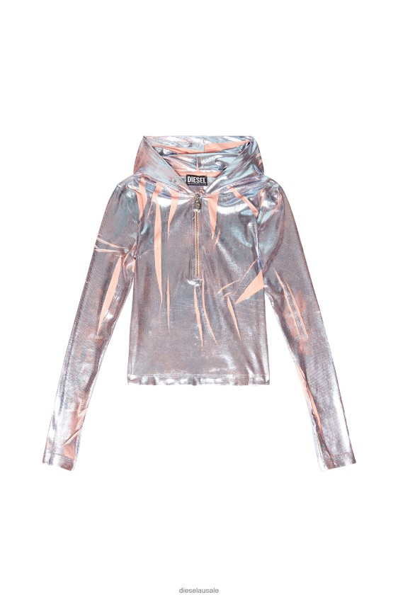 Diesel t-cled-hood Apparel Silver Women 2XT44N959