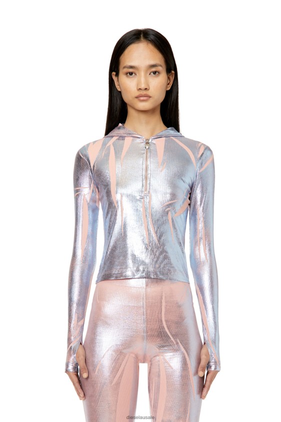 Diesel t-cled-hood Apparel Silver Women 2XT44N959