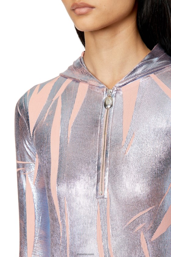 Diesel t-cled-hood Apparel Silver Women 2XT44N959