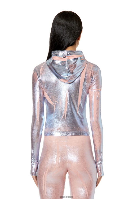 Diesel t-cled-hood Apparel Silver Women 2XT44N959