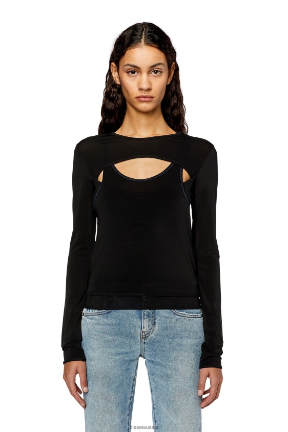 Diesel t-olay Apparel Black Women 2XT44N946