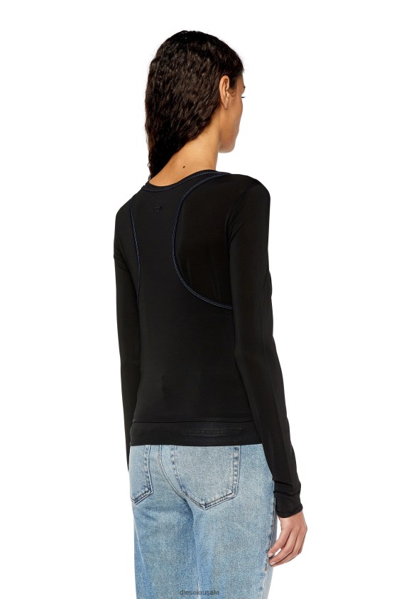 Diesel t-olay Apparel Black Women 2XT44N946