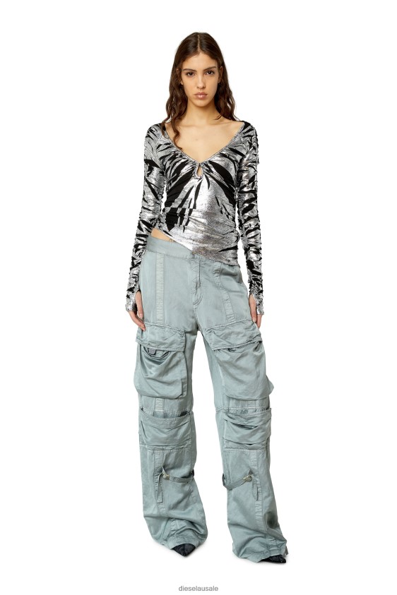 Diesel t-rity Apparel Grey Women 2XT44N958