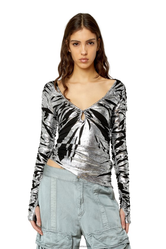 Diesel t-rity Apparel Grey Women 2XT44N958