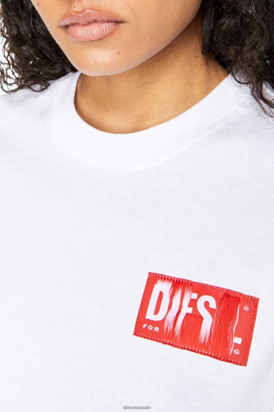 Diesel t-rowylabel Apparel White Women 2XT44N922