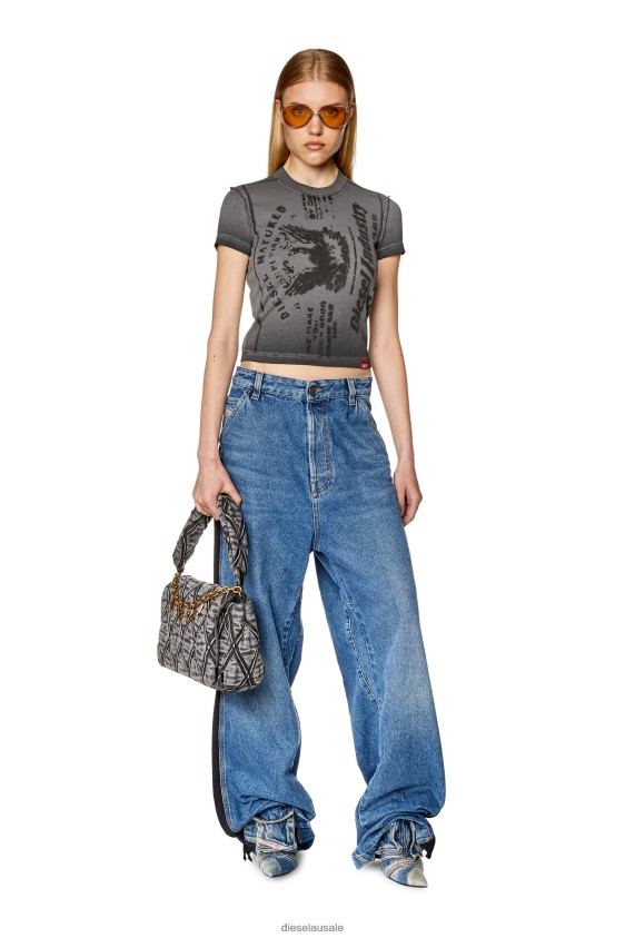 Diesel t-skinzy-l1 Apparel Grey Women 2XT44N924