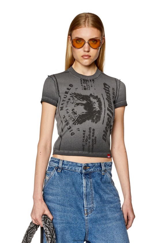 Diesel t-skinzy-l1 Apparel Grey Women 2XT44N924