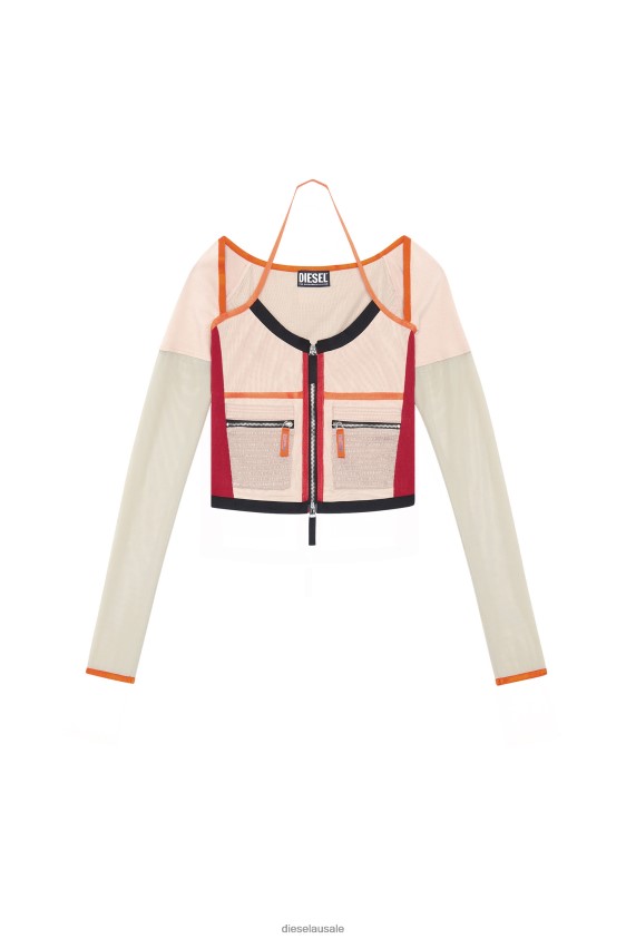 Diesel t-tokat Apparel Pink/Red Women 2XT44N918