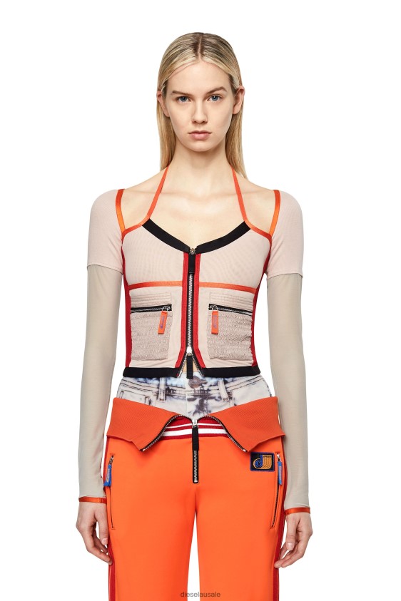 Diesel t-tokat Apparel Pink/Red Women 2XT44N918