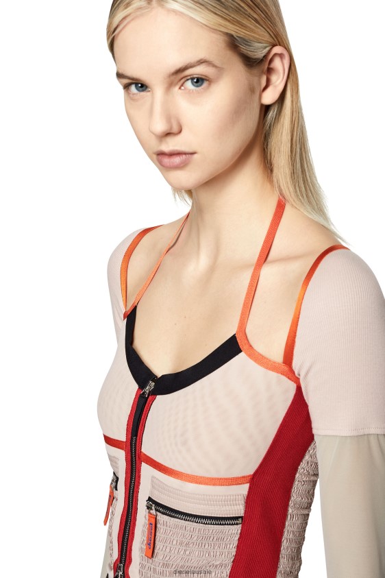 Diesel t-tokat Apparel Pink/Red Women 2XT44N918